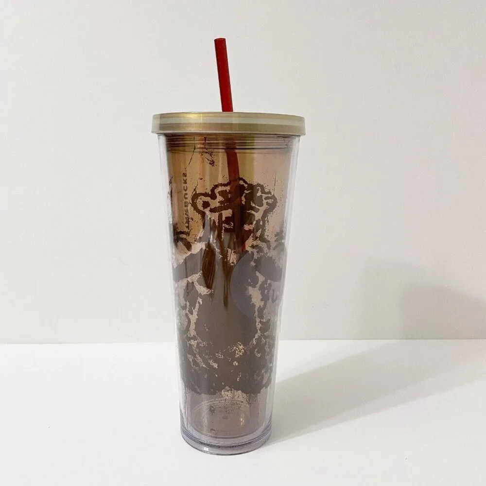 Starbucks 2014 Mermaid Siren Double Tail Cup Tumbler 24 oz